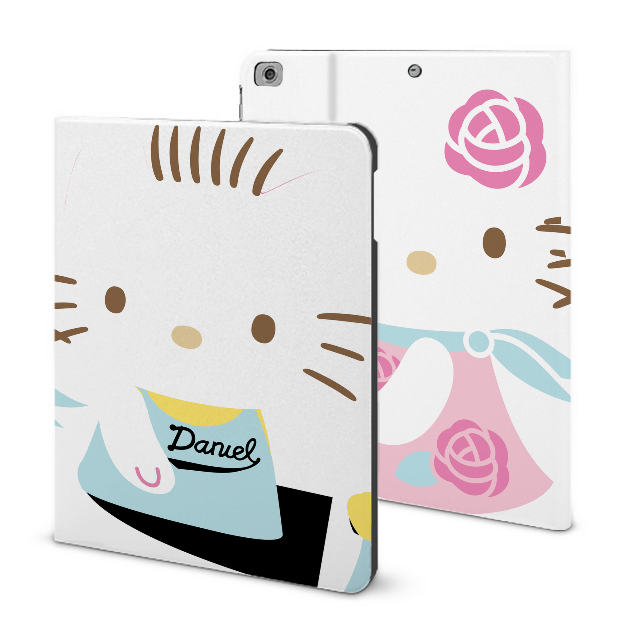 （画像用） Hello Kitty ハローキティ IPad ケース ブック型 PUレザー TPU 耐衝撃 軽量 薄型 ペン収納なし 全面保護 IPad 各モデル対応